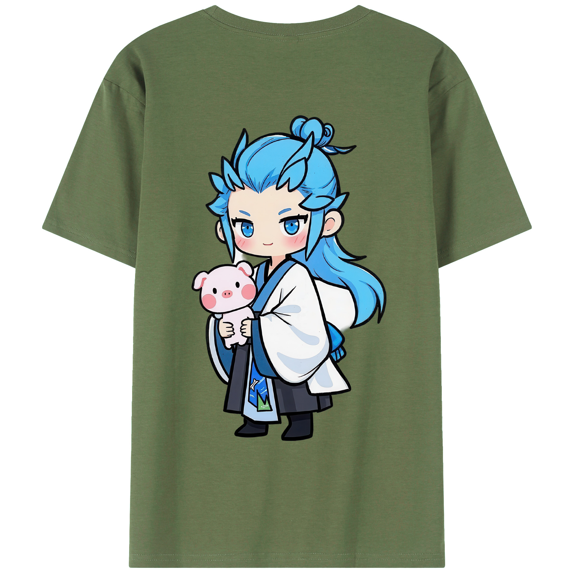 （画像用） Ne Zha 2 ナタ 魔童の大暴れ 綿100％ メンズ半袖Tシャツ（バックプリント） 通気性